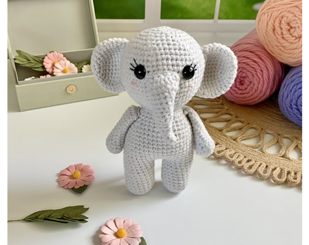 Trunk Cancer Crochet Stuffed Elephant